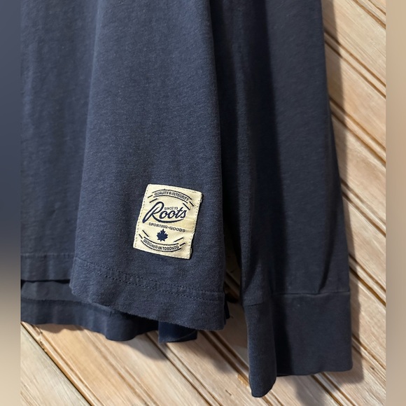 Roots Toronto Maple Leafs 1917 Long Sleeve Shirt Cotton Navy Blue Fangear - Picture 3 of 6